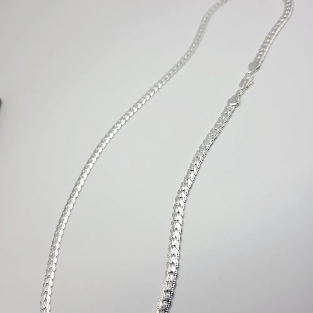 UNIQUE SNAKE WHEAT STERLING SILVER 925 20" INCH NECKLACE CHAIN 20 GRAMS 2B/06 - Picture 2 of 6